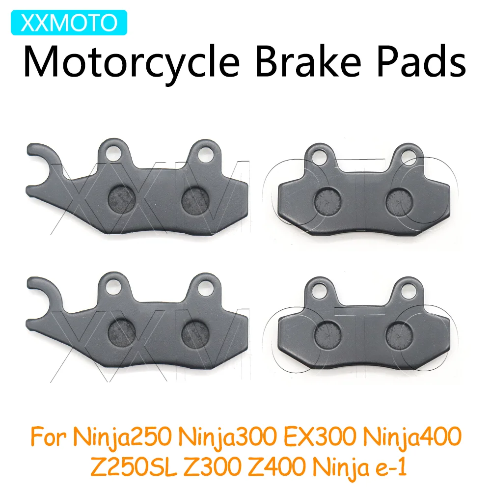 

Для мотоциклов Kawasaki Ninja250, Ninja300, EX300, Ninja400, Z250SL, Z300, Z400, Ninja e-1: передние и задние тормозные колодки для Ninja 250, 300, 400