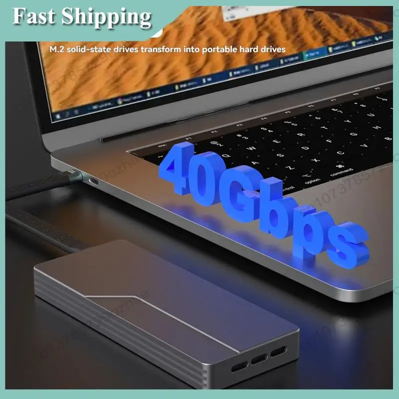 

-A01R M. 2 To USB4.0 Adapter 40Gbps USB4.0 Nvme SSD Enclosure Case For M. 2 NVME PCIE Built-In Cooling Vest Aluminum Case