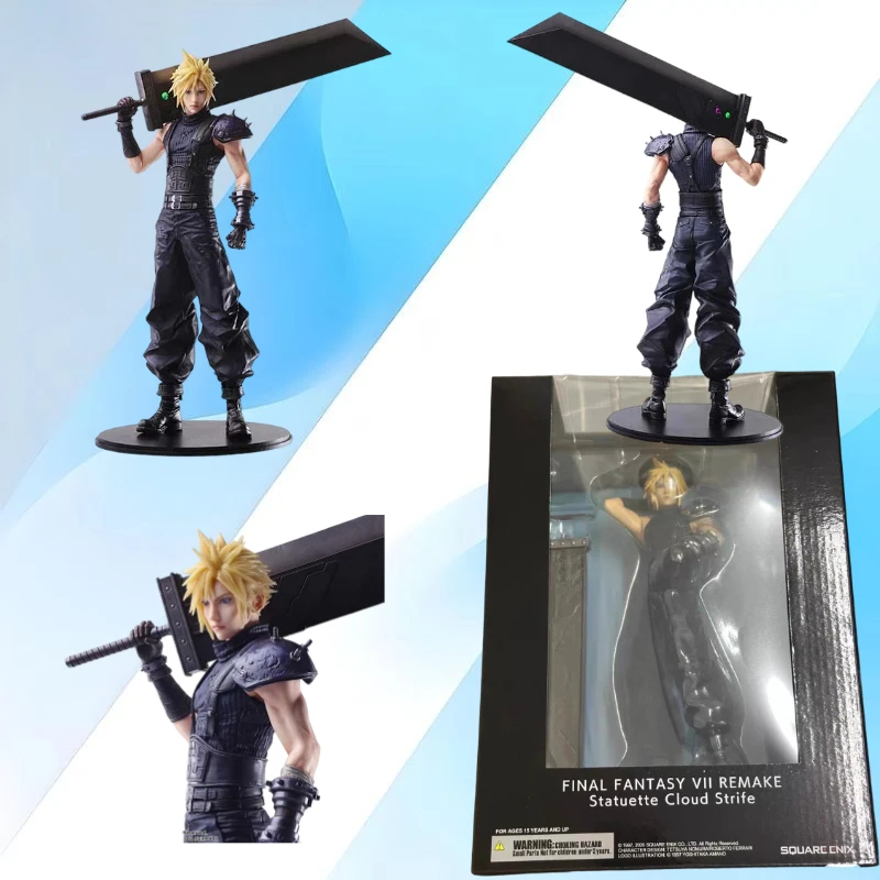 

In Stock Original Square Enix ARTS STATIC Remake Cloud Strife 27cmAnime Figure Collection Game Character Model