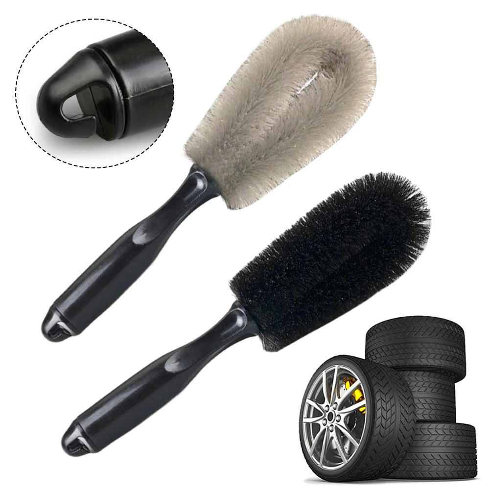 Auto Tire Hub Scrubber Duster, Soft Bristle Wheel Rim Brush Practical Car Detailing Washing Tool