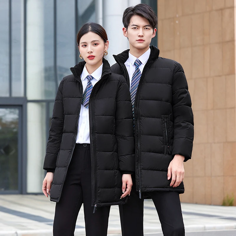 

Unisex professional down jacket, mid-length, slim-fit, for winter4SShop workwear sales work jacket