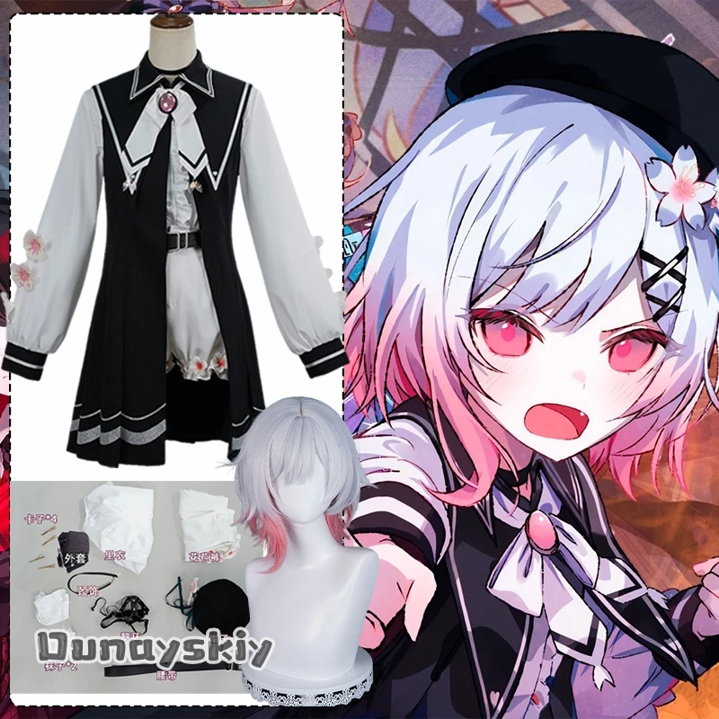 

Sakuraba Ema Cosplay Costume {Dream ZS} Magical Girl Witch Trial Disguise SetJapanese Bow Long Sleeve Lolita Christmas costume