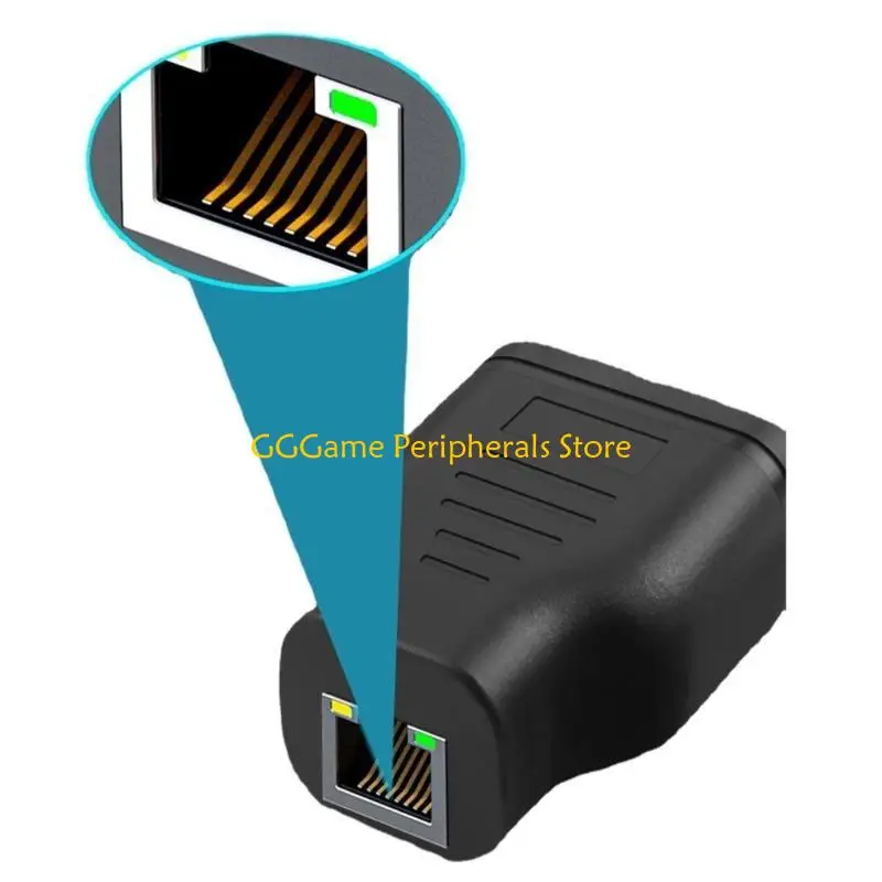 U55B RJ45 الفاصل 1 إلى 2 طريقة RJ45 أنثى الفاصل LAN موصل شبكة إيثرنت #4