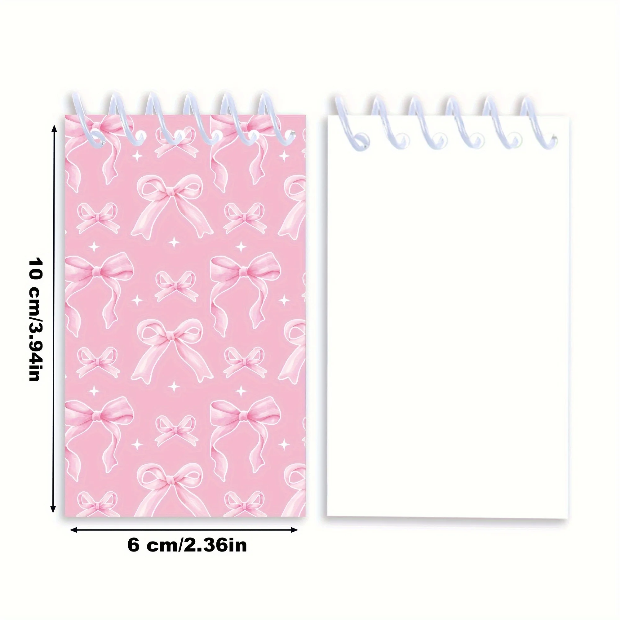 8 Stück Mini-Notizbücher im Bohemian-Stil mit rosa Schmetterlings- und Blumenmuster, Spiral-Taschennotizbücher, geeignet für dekorative Notizblöcke – Detail 7