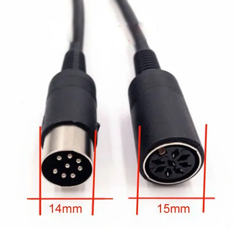 8 Pin Large DIN8 Mic Extension Cable Male Female Audio Wire Hand in Hand Conference Microphone Line for Bosch Taiden MIDI System