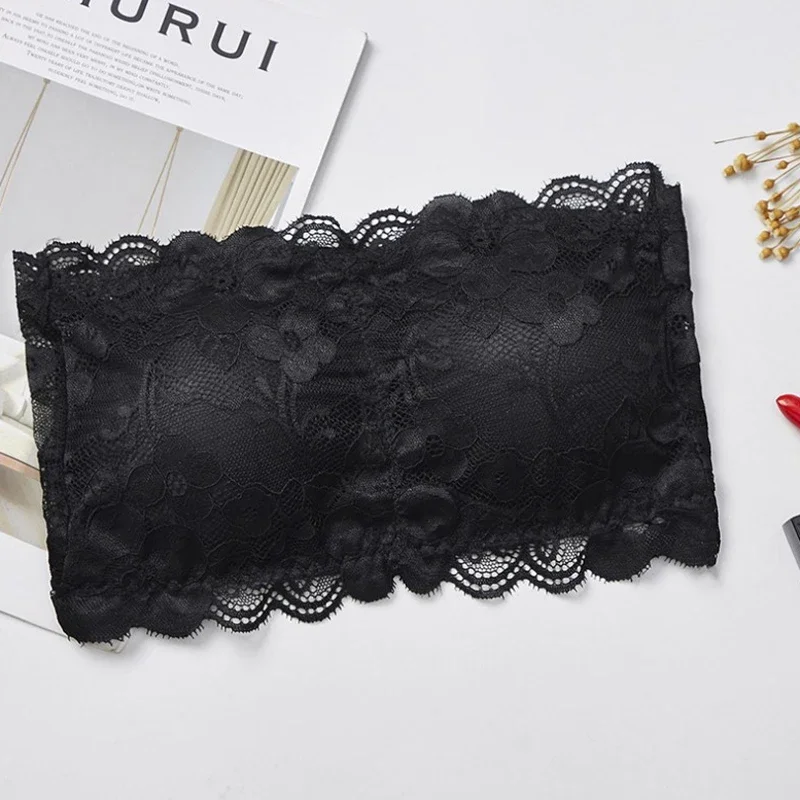 Krajkové neviditelné podprsenky bez ramínek Dámské pevné zabalené hrudníku sexy trubkový top spodní prádlo ženské krásné tílko bezešvé crop top - náhled 5