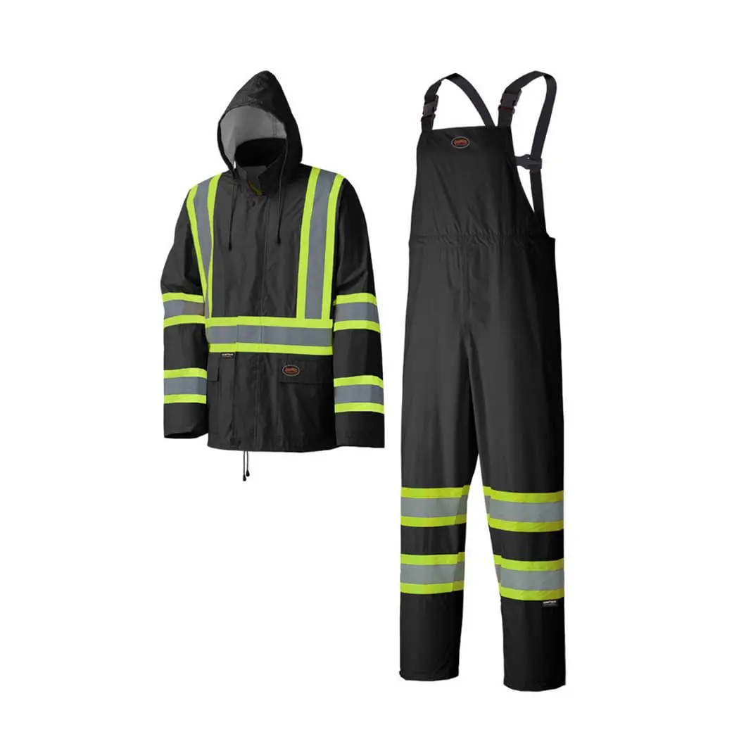 

Hi Vis Lightweight Waterproof Safety Rain Suit - Reflective Work Rain Gear for Men and Women
