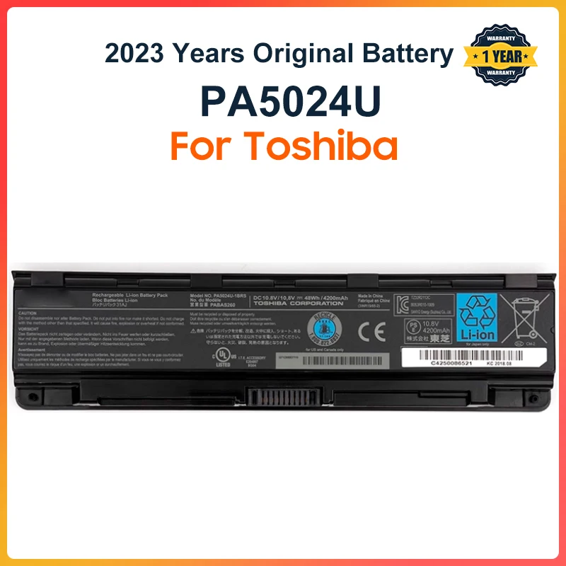 PA5024U-batería para ordenador portátil Toshiba Satellite, pieza para Toshiba Satellite C800, C850, C870, L800, L830, L840, L850, L870, PA5025U, PA5024U-1BRS, PABAS260