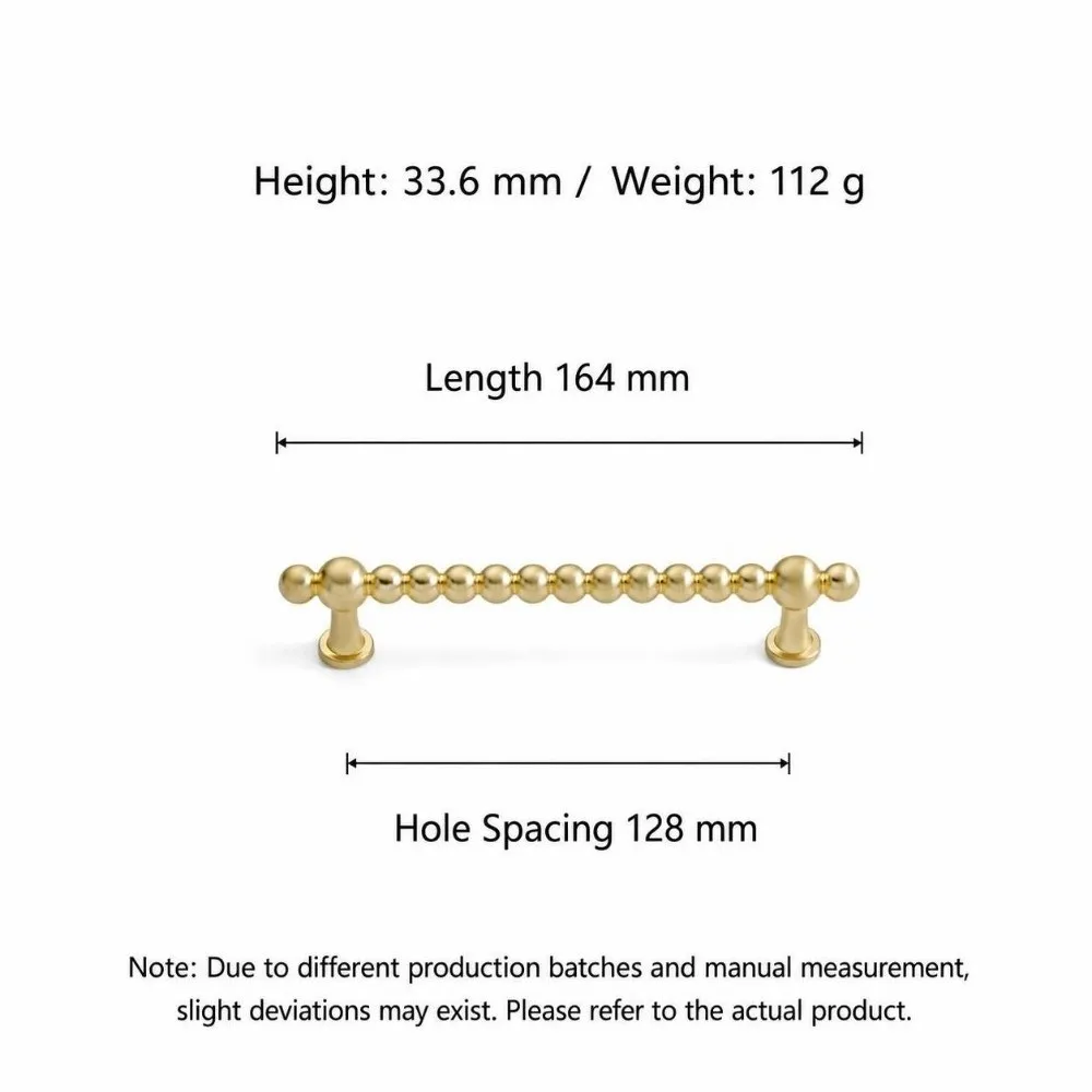 Zinc Alloy Cabinet Pull Handles Smooth Surface Long Bar Beaded Drawer Pulls Light Luxury Anti Corrosion Furniture Knobs Cupboard