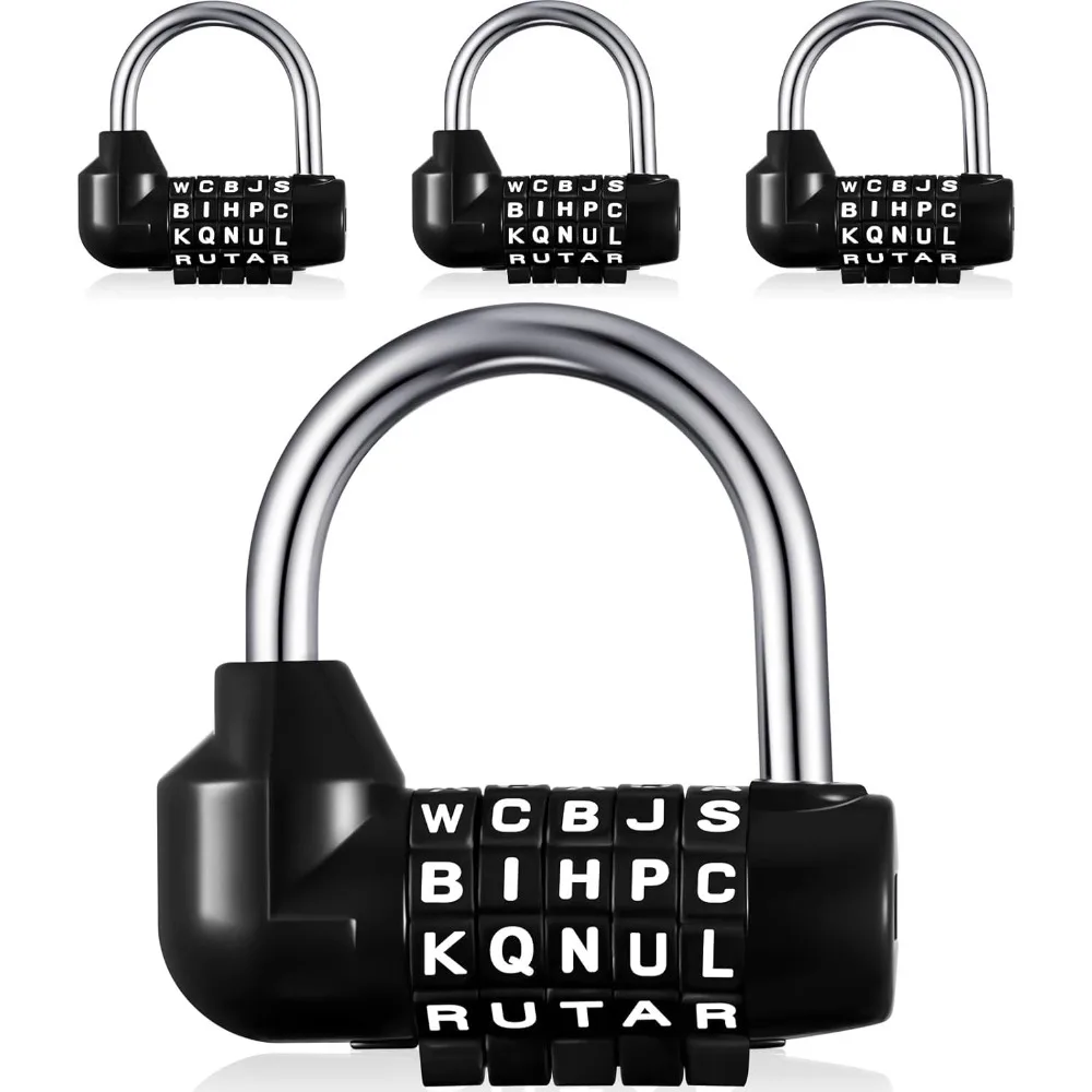 4/5 Digit Security Multifunctional Combination Padlock News for Gym Locker Drawer Luggage Cabinet Toolbox Door