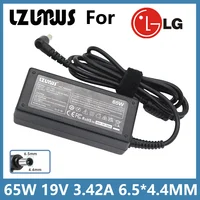 LZUMWS Cargador de 65W para Monitor LG 19V 3.42A 6.5x4.4mm Adaptador para LG 19"" 20"" 22"" 23"" 24"" 23"" 27"" 32"" 34"" LED LCD HD para Samsung