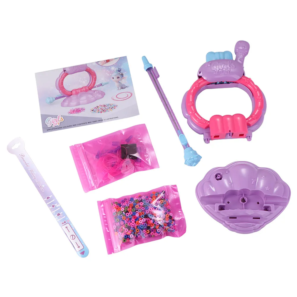 1Set Handmade Bracelet Making Kit DIY Colorful Beads Bracelets String Maker Kit Convenient Funny DIY Bracelet Weaving Machine
