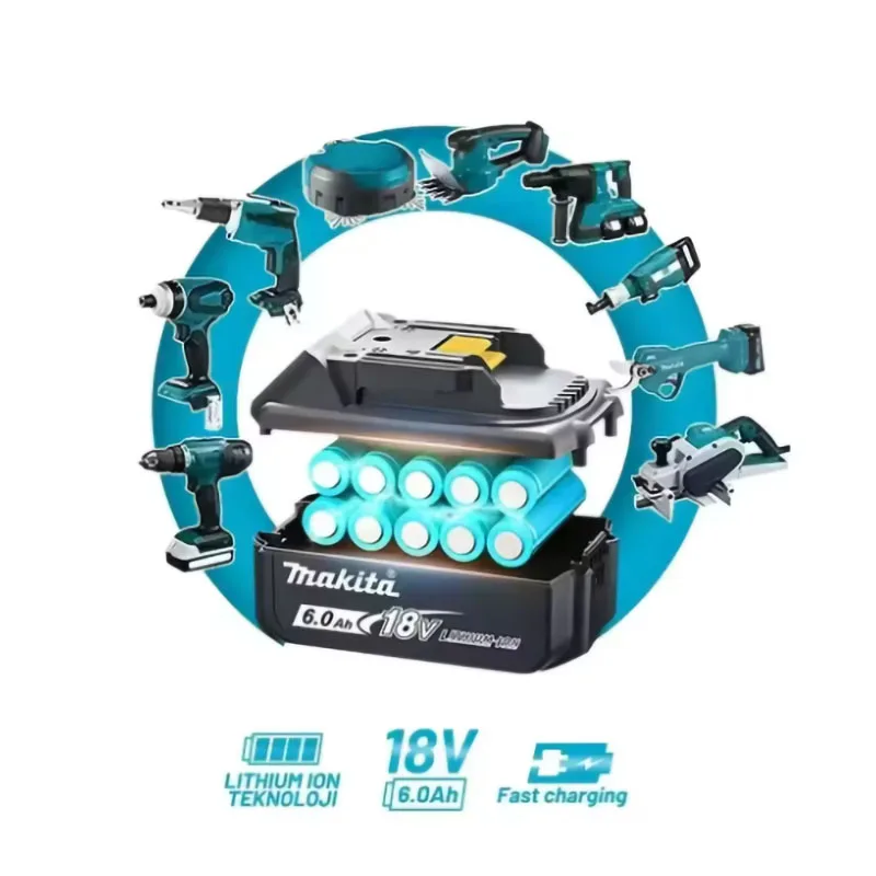 

✈️18V 6Ah Original Makita Battery for Makita BL1830B BL1850B BL1850 BL1840 BL1860 BL1815 Replacement Lithium Battery