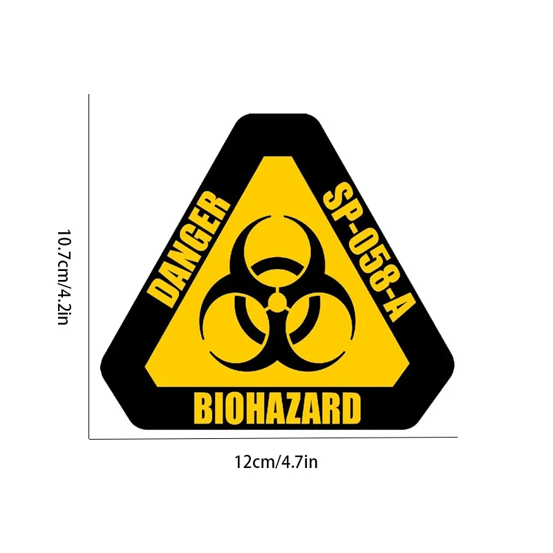 DANGER BIOHAZARD Warning Sign Triangle LOGO Cool Truck Car Stickers Reflective Motorcycle Head Decals Motorbike Body Decoration