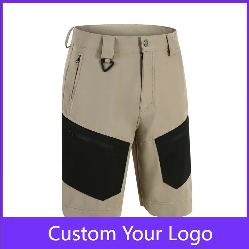 

Мужские походные шорты-карго, быстросохнущие легкие шорты для работы на открытом воздухе, повседневные летние водонепроницаемые шорты для путешествий с карманами на молнии