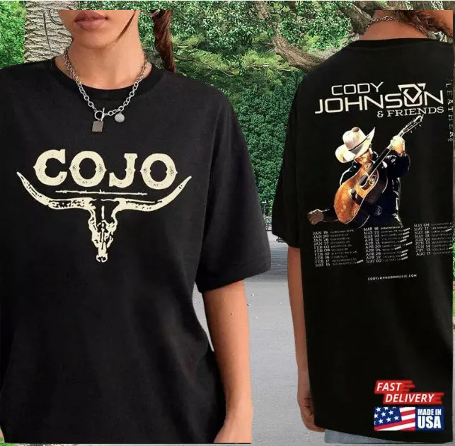 

Футболка Cody Johnson Tour 2024, классическая музыка, унисекс, размер S-3XL