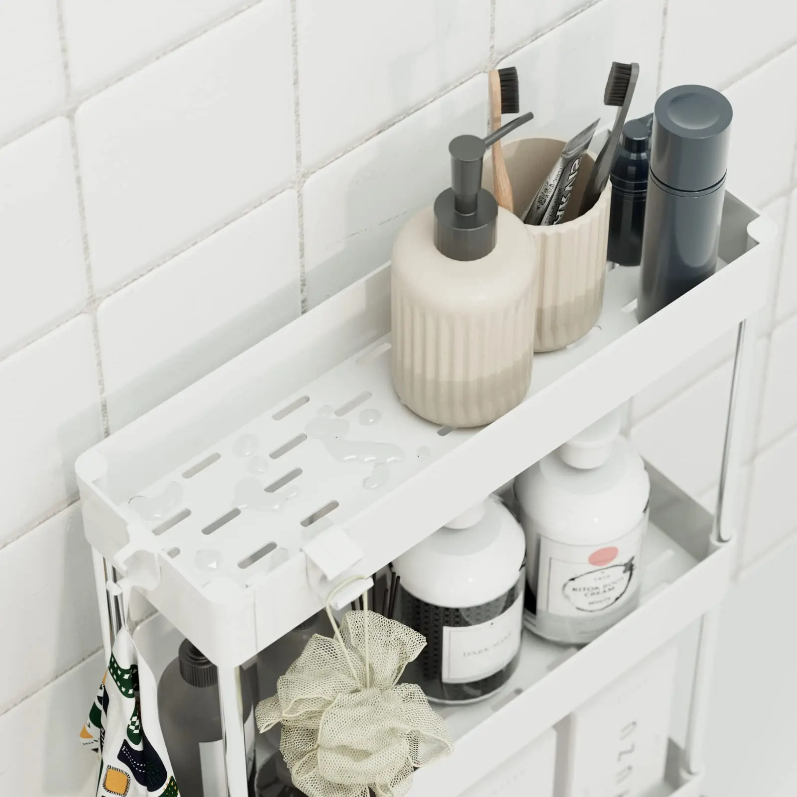 Sewing storage rack, mobile storage rack, kitchen refrigerator, bathroom, living room, organizing rack, storage rack image 5