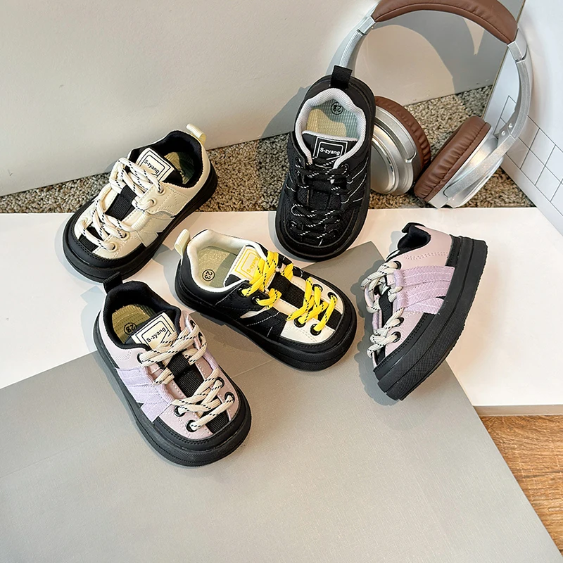 

2025 New Kids Casual Sneakers for Boys Girls Autumn Toddler Walking Shoes Soft Sole Breathable Versatile First Walker Daily Wear