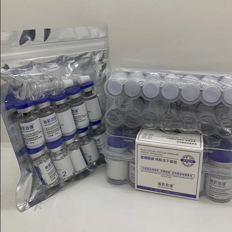 GHK-Cu Blue Copper Peptide Anti-Wrinkle Freeze-Dried Powder - Anti-Wrinkle & Soothing Face Serum With Hyaluronic Acid