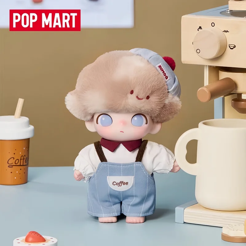 

POP MART оригинальный DIMOO Little Elephant Crush On Coffee Series виниловая кукла подвесные карты брелки Таиланд ограниченная серия подарки