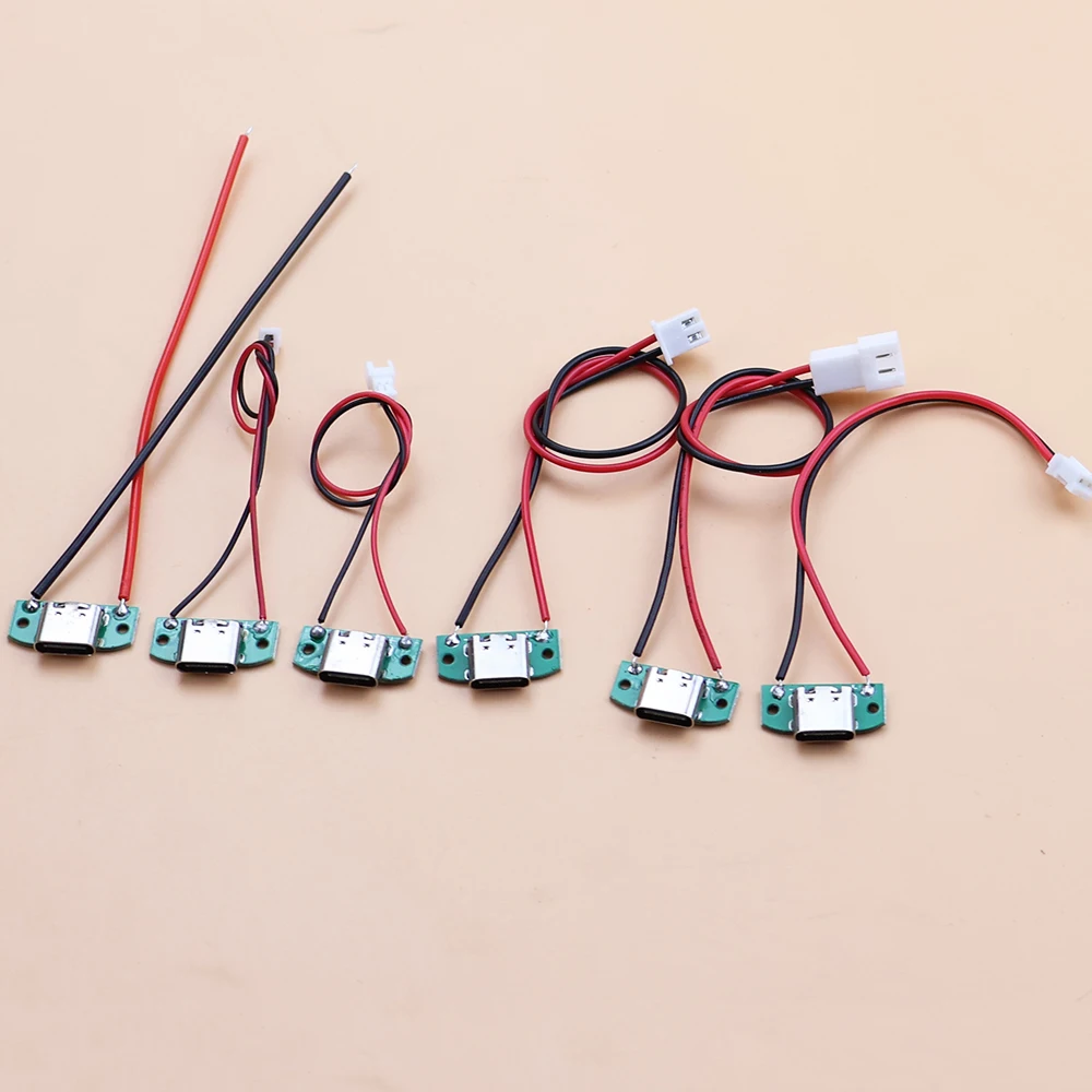 JCD DIY Charge Cable PCB Board Type c Female 16pin Connector with1.25/2.0/2.54 Wire USB Male Plug Electric Terminals Welding