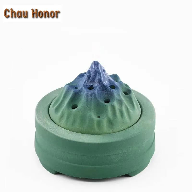 Quemador de incienso enchufable de cerámica Jiangshan, estufa de aromaterapia interior para el hogar, adornos Zen, adornos de decoración Zen, Miles de millas