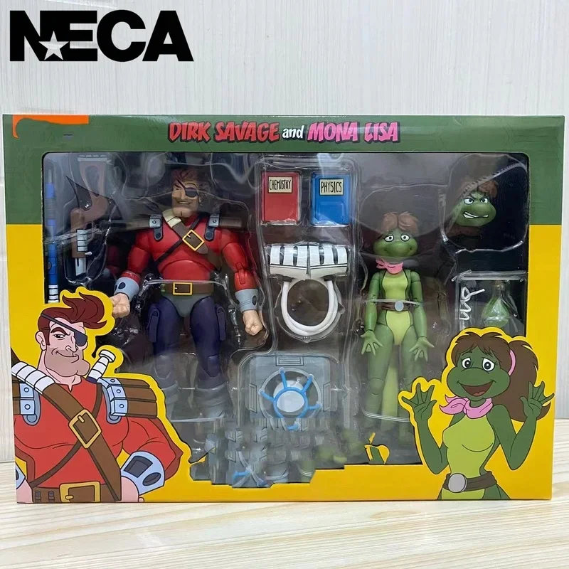 Genuine Neca 54253 Ninja Turtle Deksavich Vs Mona Lisa 7-Inch Action Figure Collection Model Toys Gifts