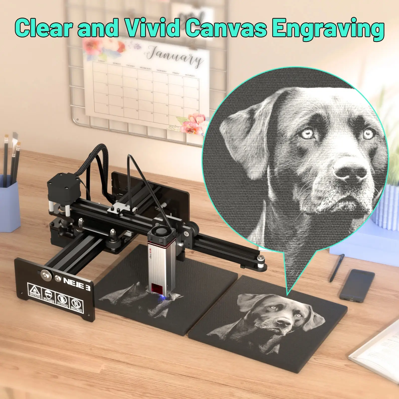 80W NEJE Laser Engraver: CNC Wood & Acrylic Printer