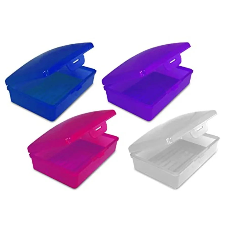 

Travel Soap Container - Heavy Duty One-Piece Hinged Case for Gym and Camping - Fits Standard Bar Soap - Made in USA -,,Pack of