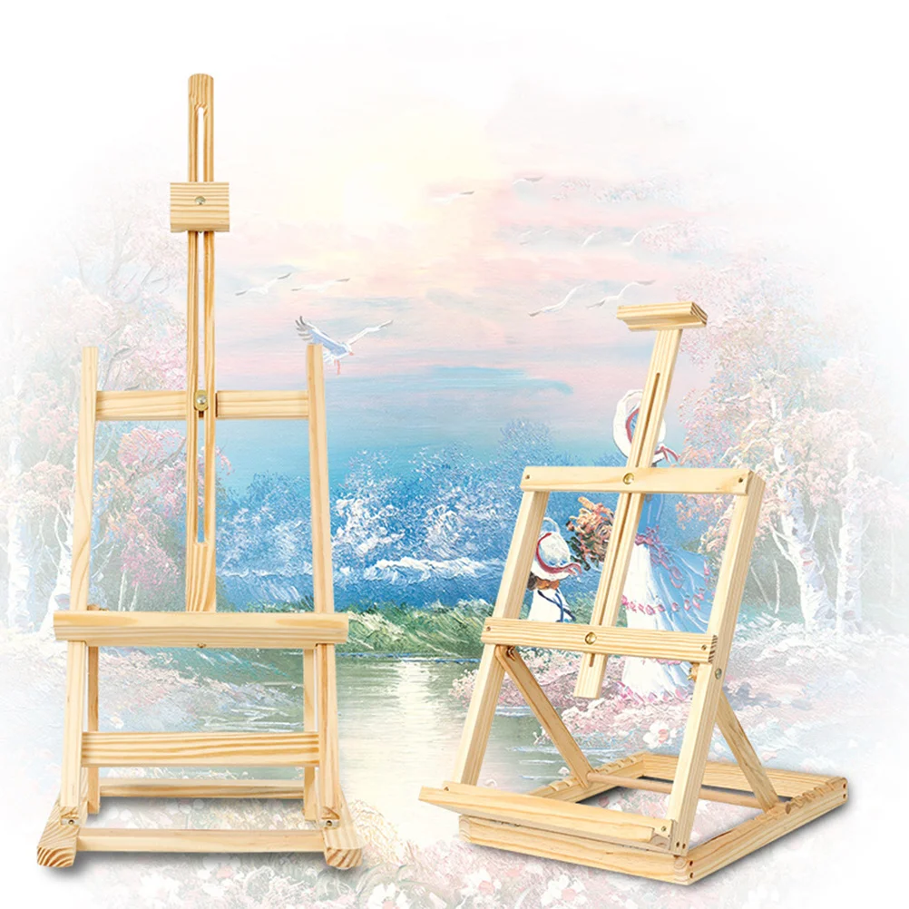 

Wooden Easel For Artists Pine Table Frame Adjustable Stand For Poster Painting Display Blackboard Whiteboard Use