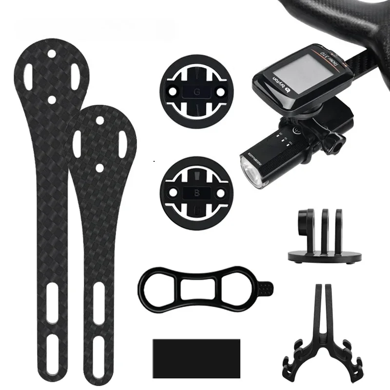 Fahrrad Computer Halter Carbon Faser Halterung Rad Fahrrad Stoppuhr Tacho Halterung Für Garmin Gopro Bryton Licht Stehen