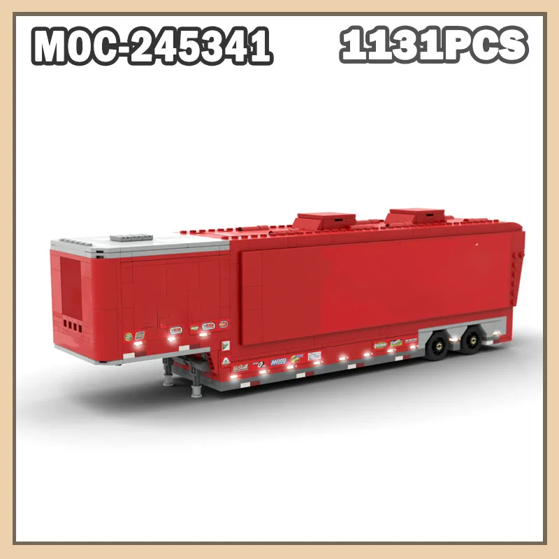 MOC-245341 Serie de Remolques de Coche, Bloques de Construcción, Modelo MOC, Juego de Ladrillos, Regalos Creativos, Coleccionables, 1131 Piezas