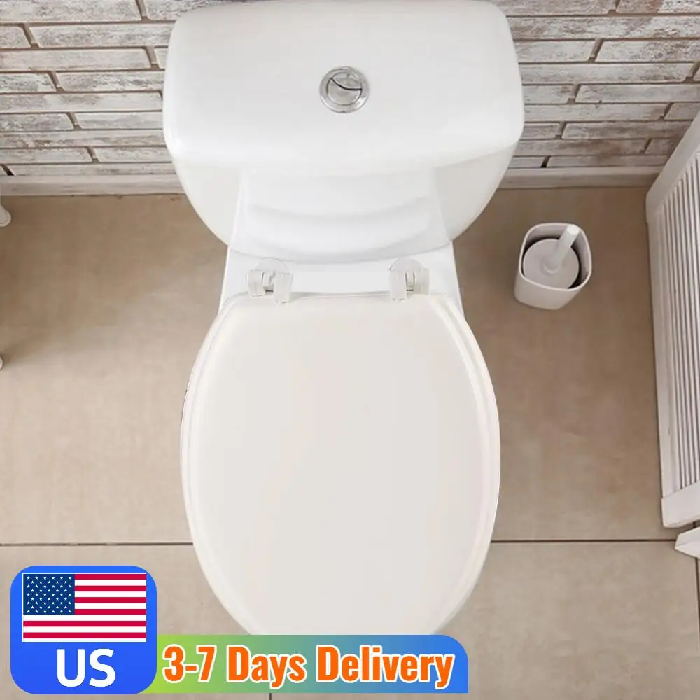 

Круглое сиденье для унитаза с плавным закрыванием, комфортная крышка-сиденье для унитаза, сменная крышка для стандартных унитазов