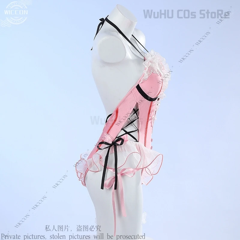 Feria Shen Cosplay Costume Game NARAKA Cos BLADEPOINT Jumpsuit Swimwear Pink Cute Woman Man Party Gift Role Play Halloween Party