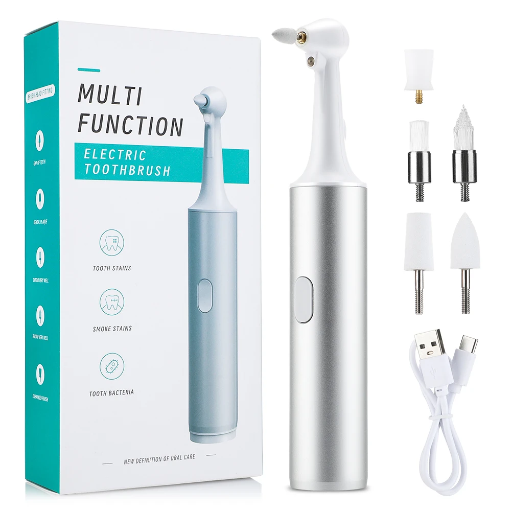 

Electric Dental Scaler Tooth Polisher Multifunctional Stains Plaque Tartar Remover USB Rechargeable Toothbrush Adult Tooth