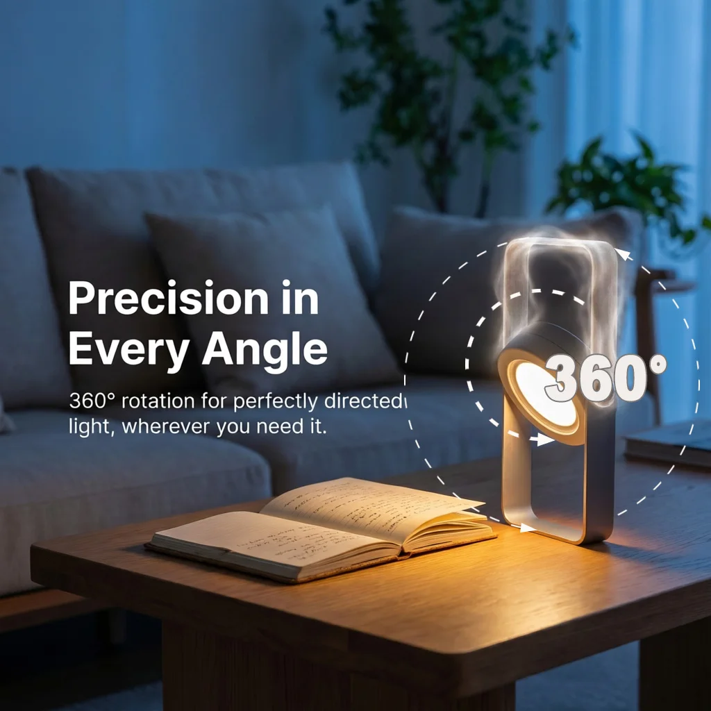 Telescopic Hanging Lantern Table Light, Portable Folding Desk Handheld Lamp, Dimmable Bedside Reading Camping Night Light view 2