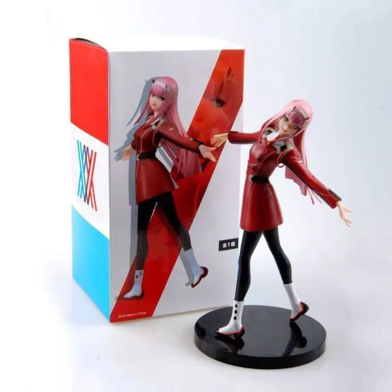 16cm Darling in The FranXX 02 Zero Two Anime Figure Handmade Ornament Pendant Boxed Figure Animation Periphery Creative Gift Toy