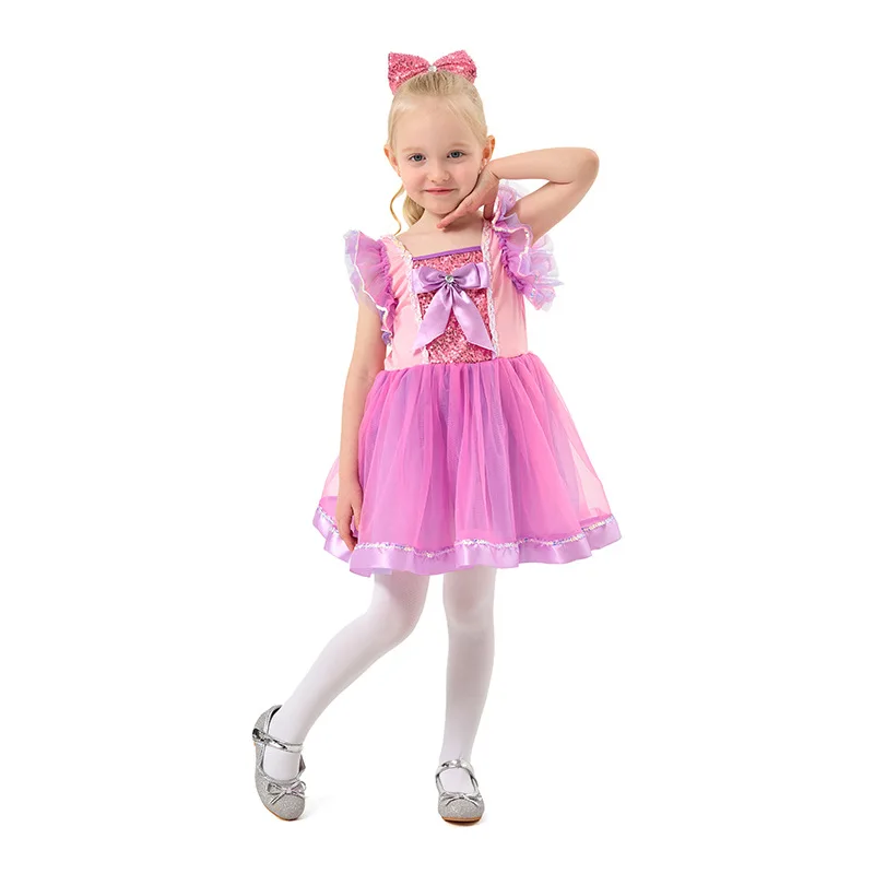 

Girl Princess Puffy dress Children's Day kindergarten Princess Costume Cosplay Fairy Tale Princess Dresses with Cute Hair Band