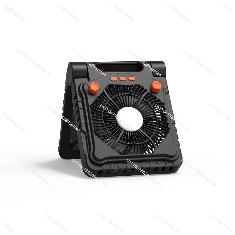 Outdoor camping fan light Large capacity solar rechargeable camping lighting