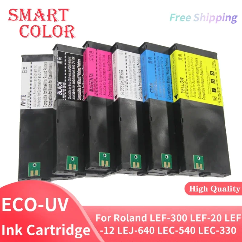 ECO-UV Ink Cartridge Full With 220ML UV Ink For Roland LEF-300 LEF-20 LEF-12 LEJ-640 LEC-540 LEC-330 (8 Colors Are Available)