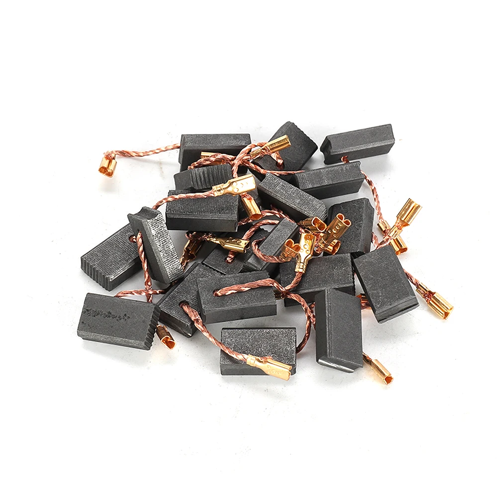 Imagem -06 - Escovas de Carbono para Motores Elétricos Rebarbadora Motor Elétrico Escova Acessórios de Peças 5*10*15 mm Bosch 125 14150 20 Pcs