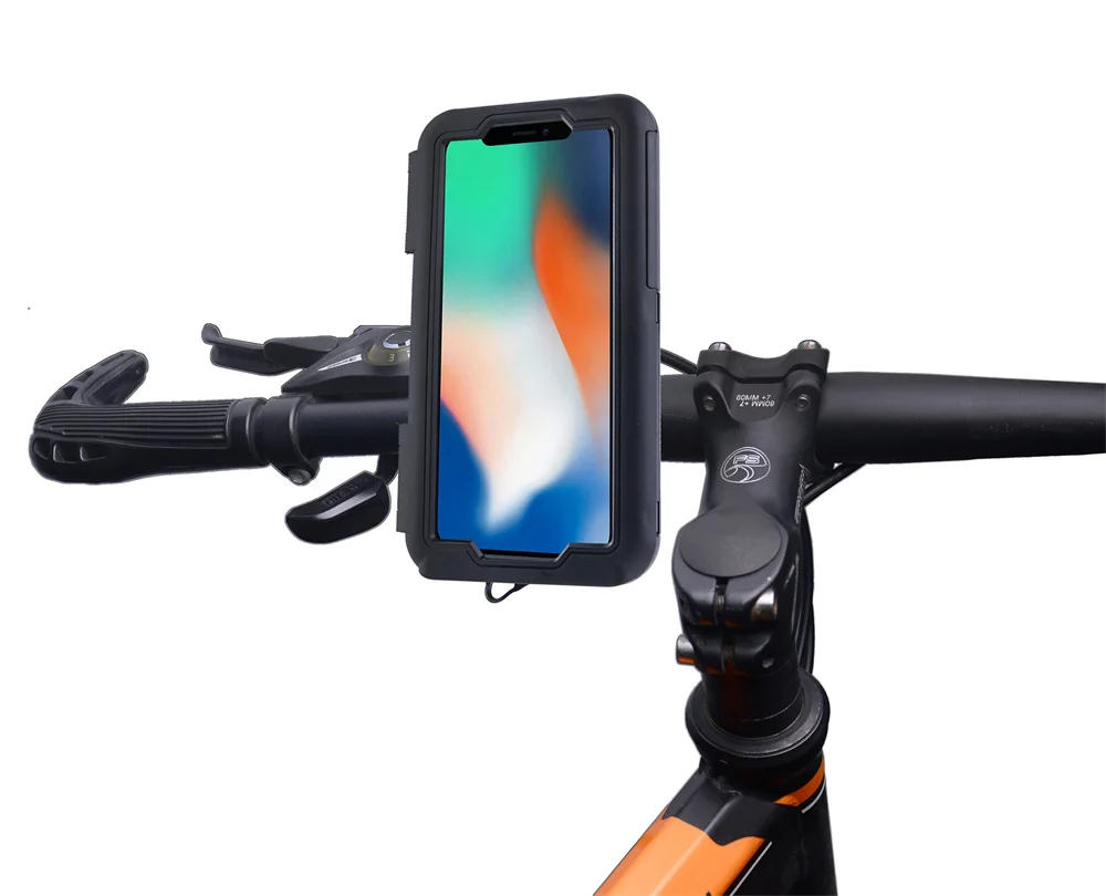 Waterproof Bike Phone Holder, Smartphone Bag, Bicycle Handlebar Bracket, Cellphone Support, Mount Case for 4 to 7 Inch