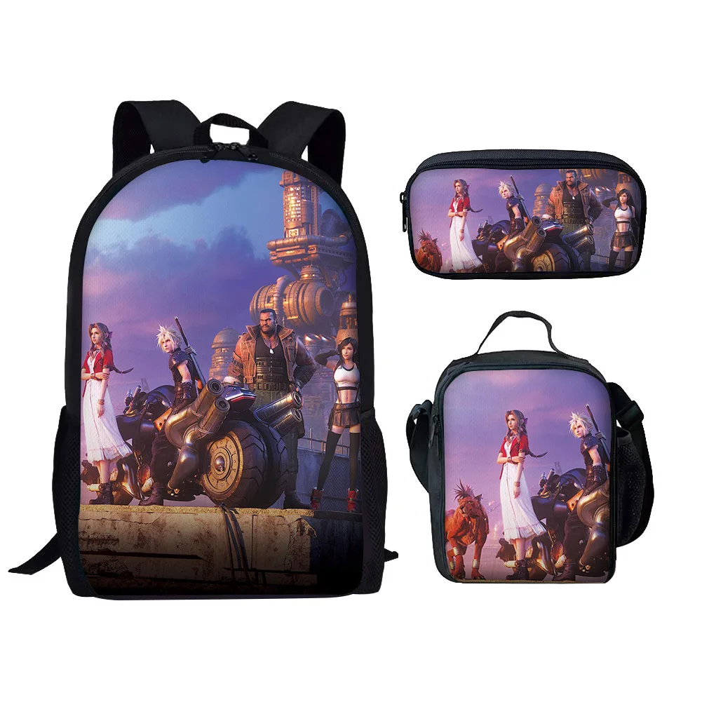 

Fashion Youthful Novelty Anime Cartoon 3D Print 3pcs/Set Student Travel bags Laptop Daypack Backpack Lunch Bag Pencil Case