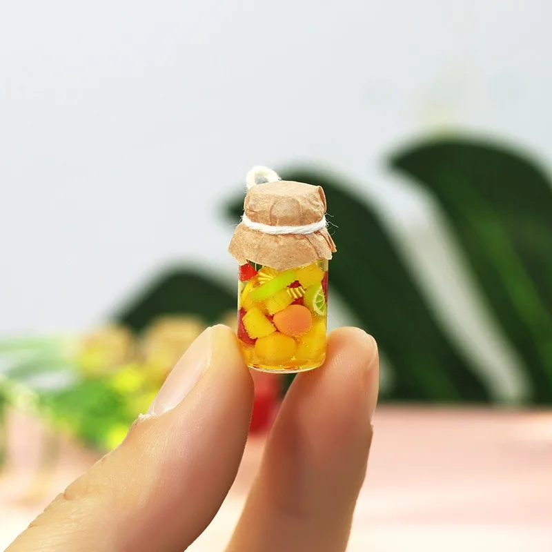 Miniatur Essen Spielzeug Szene Spielzeug Modell 1:12 Puppenhaus Zubehör Mini gemischte Obstdose