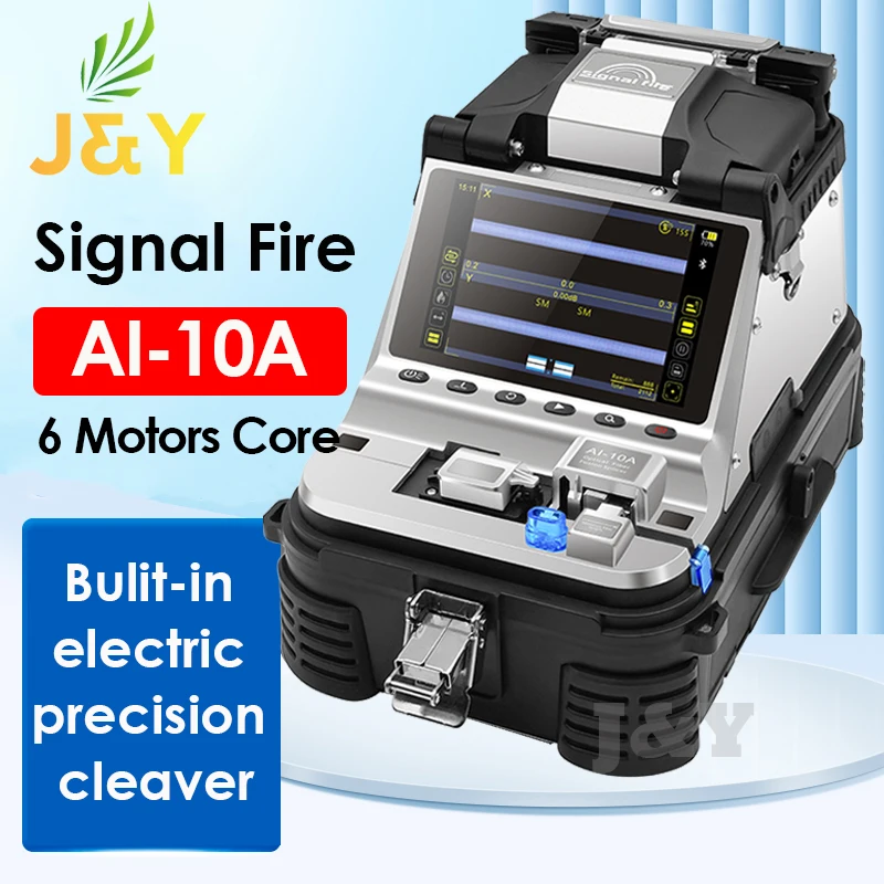 

AI-10A Fusion Splicer Machine 100% Original Signalfire Automatic Fiber Cleaver 6 Motors with VFL Power Meter Tool Kits AI-10