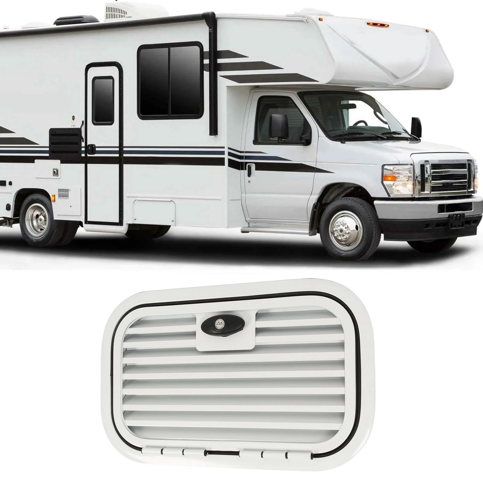 

Люк для доступа на гриле для автофургона, прочный люк с порошковым покрытием, 15,6x11,2 дюйма, устойчивый к ультрафиолетовому излучению, дверной люк для доступа к автофургору, сверхмощный для