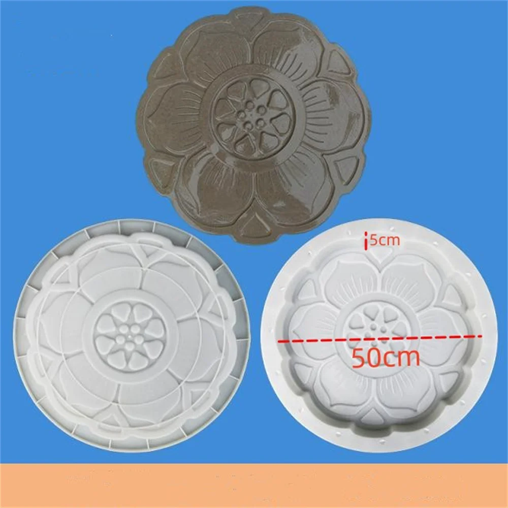 Lotus Cement Stepping Stone Grinding Disc Garden Anti-Slip Mold Outdoor Park Paving Imitation Brick Ting Step Stone Abrasive