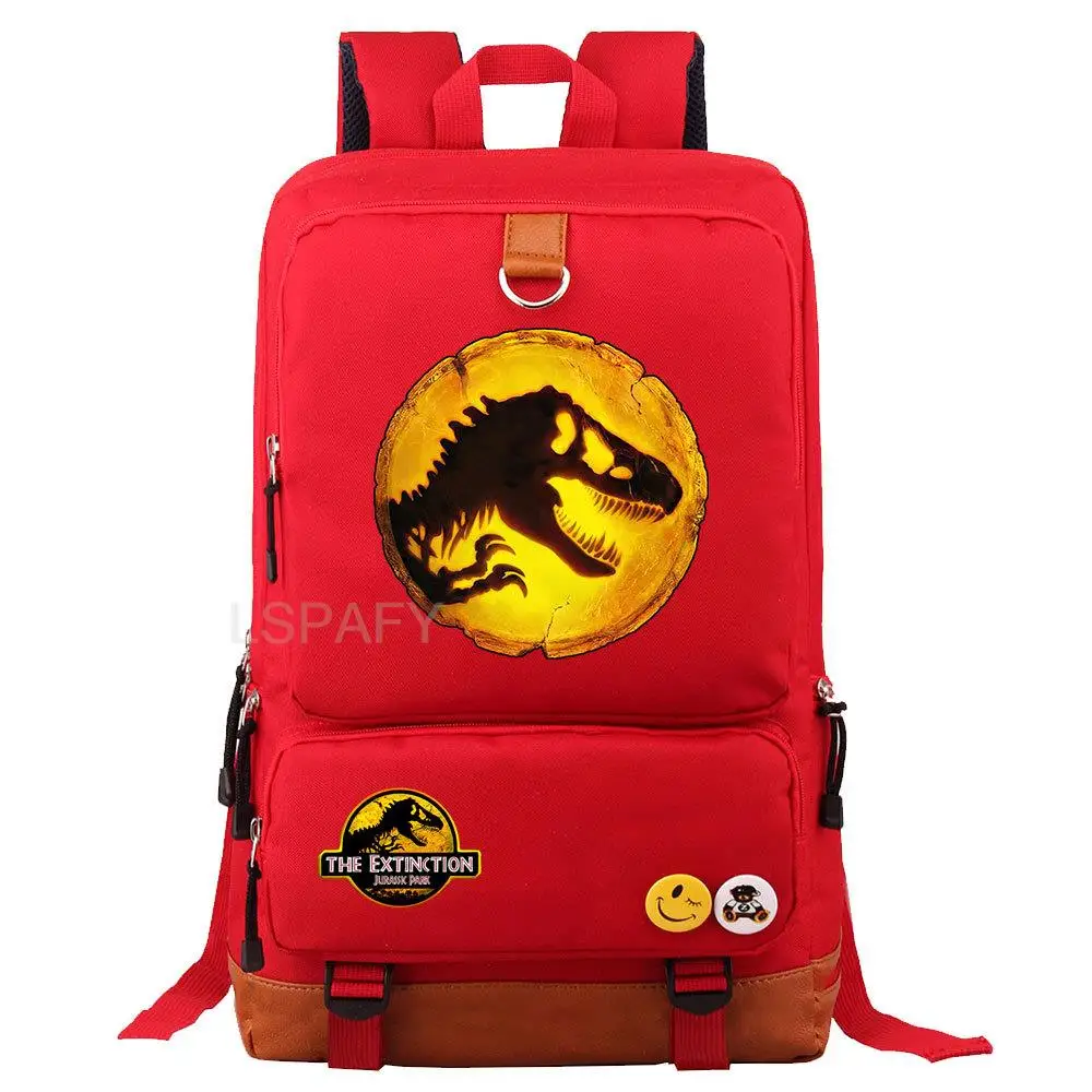 Jurassic World Mochila para meninos e meninas, Mochilas escolares para adolescente, Sacos Oxford impermeáveis, Mochilas de Viagem Unisex, 3D Print,