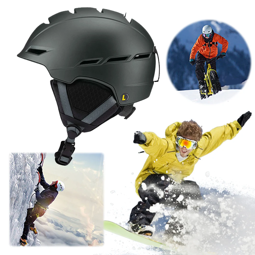 Winter Ski Helmet Ski Sports Safety Helmets With Goggles For Snowboard Skating Half-covered Anti-impact Outdoor Sports Warm Cap