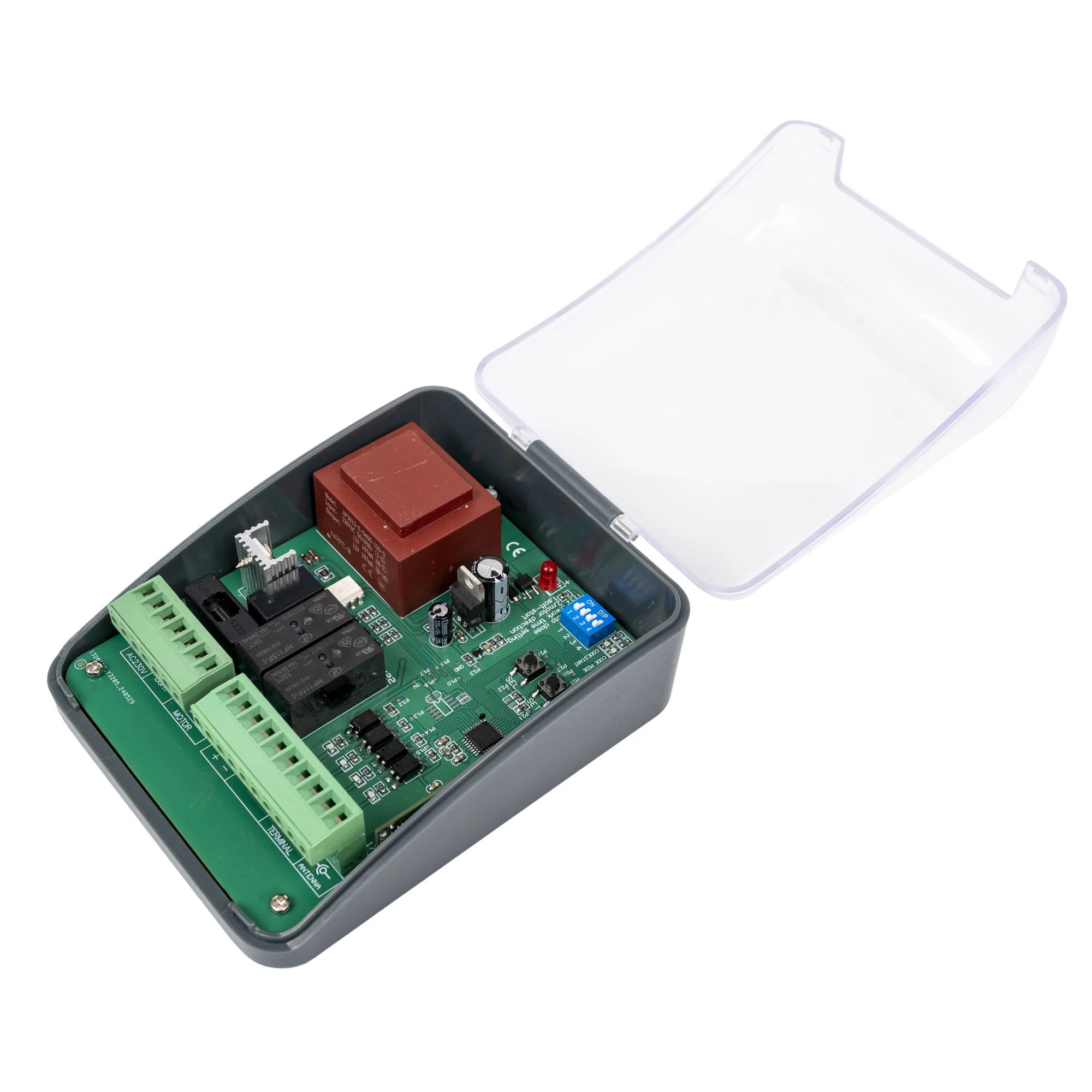 Automatic Roller Shutter Controller Board 4 Buttons Waterproof Anti-Shock Learning Code for Garage Use 433.92mhz